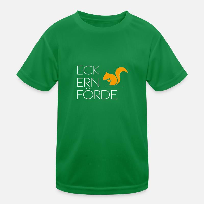 Eckernförde mit Eichhörnchen Kinder Funktions-T-Shirt