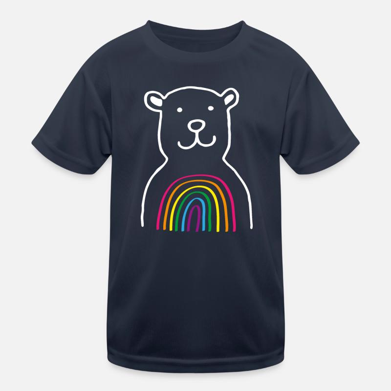 BAER RAINBOW white colored Kinder Funktions-T-Shirt