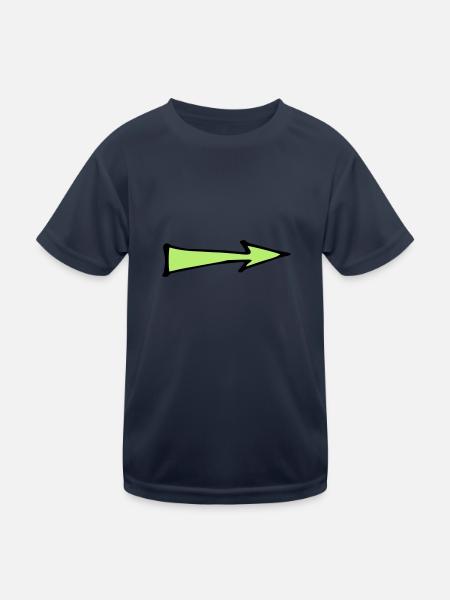 Flèche verte - T-shirt sport Enfant - bleu marine - Devant