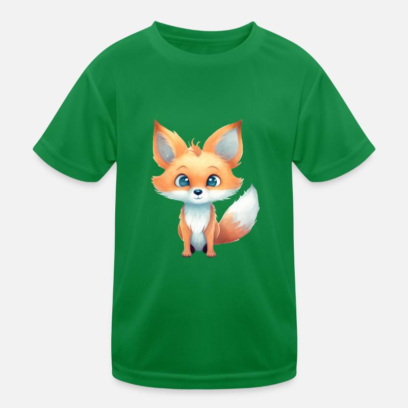 Fuchs Putzig Waldtier Wasserfarben Kinder Funktions-T-Shirt
