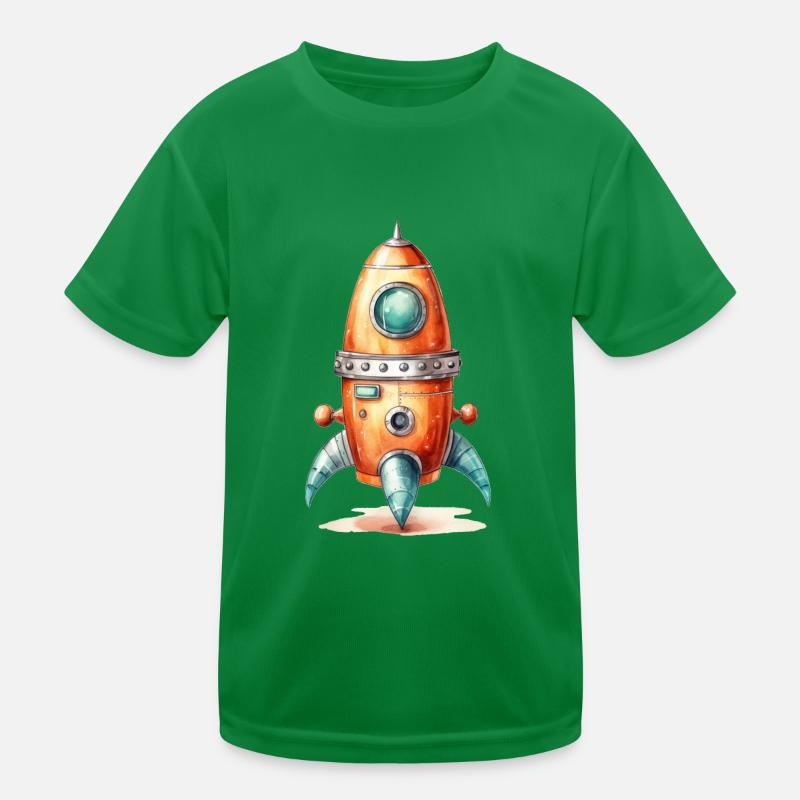 Dessin d’aquarelles de fusée T-shirt sport Enfant