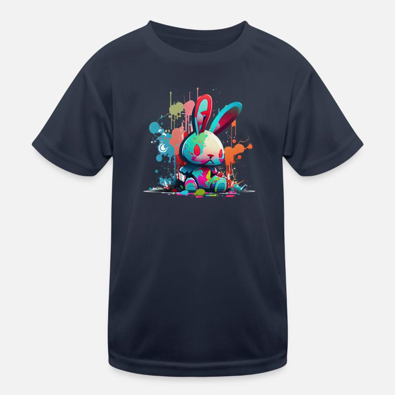 Quick Eastern 2023 Present - Funny Graffiti Rabbit Kids Functional T-Shirt