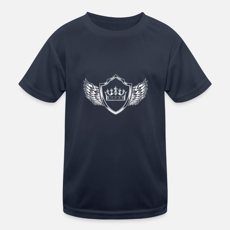 Krone Schild Kinder Funktions-T-Shirt