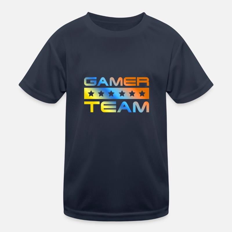 Gamer Crew Bunt Kinder Funktions-T-Shirt