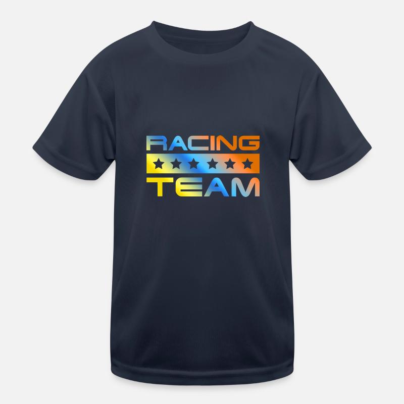 Équipe de course colorée T-shirt sport Enfant