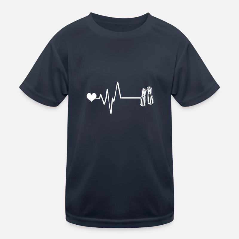 Diving fins pulse heart Kids Functional T-Shirt