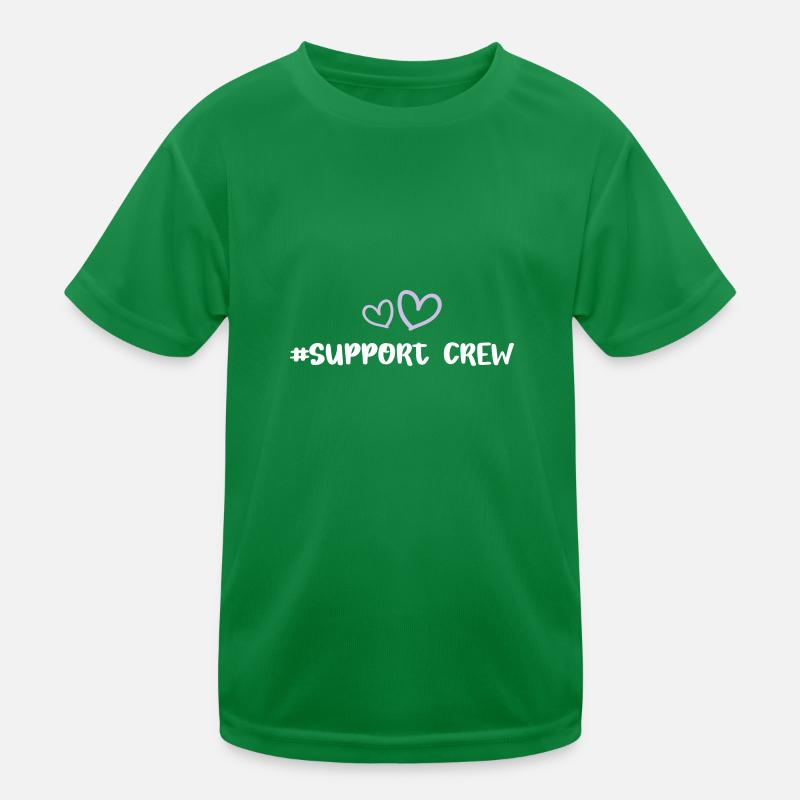 Support Crew Herz Liebe Kinder Funktions-T-Shirt