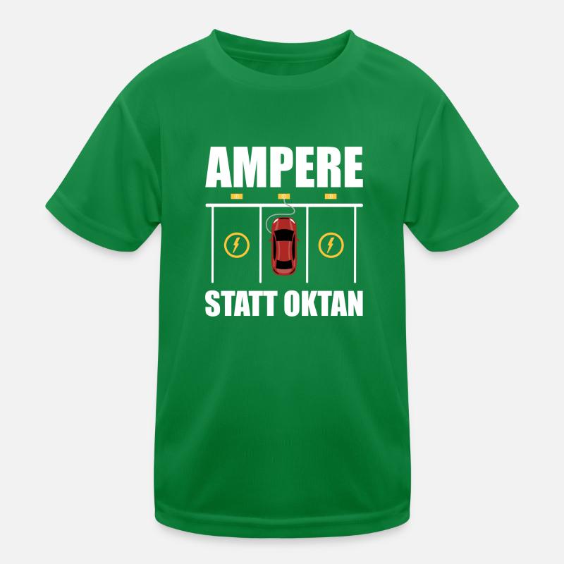 E-Auto Strom Energiewende Geschenk Kinder Funktions-T-Shirt