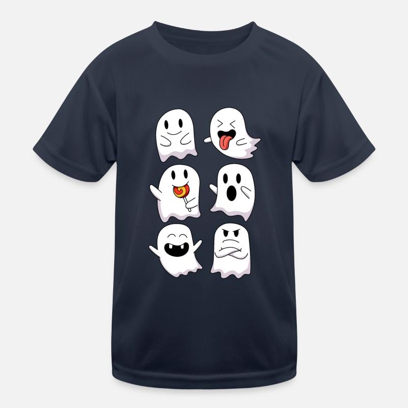 Ghosts Witching Hour Haunted Halloween Ghosts Kids Functional T-Shirt