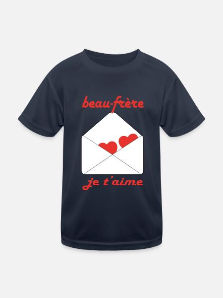 Brother-in-law I love you - Kids Functional T-Shirt - navy - Front
