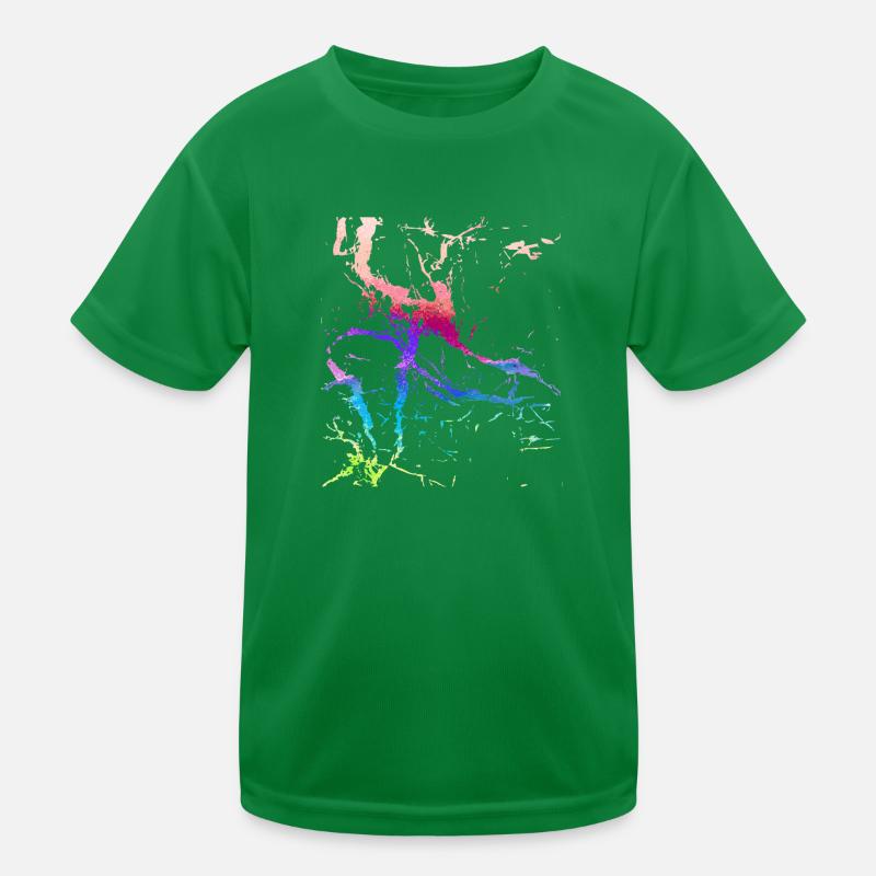 bunt,abstrakt,streifen,used optik,kratzer Kinder Funktions-T-Shirt