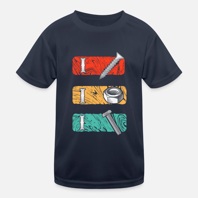 Schrauben und Muttern - Heimwerker Kinder Funktions-T-Shirt