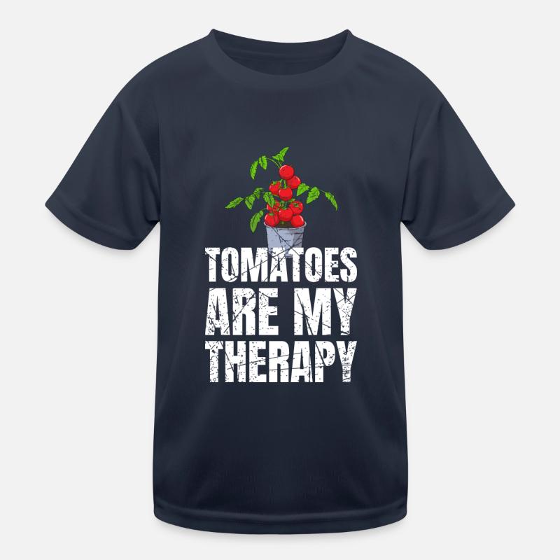 Tomatoes Are My Therapy Vegetarians and Tomatoes Kids Functional T-Shirt