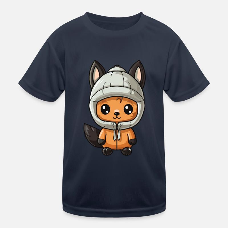 Eichhörnchen Winter Comic Kinder Funktions-T-Shirt