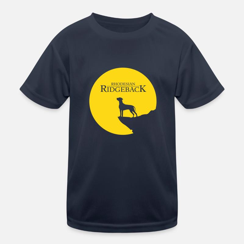 Rhodesian Ridgeback Rising Sun Kinder Funktions-T-Shirt