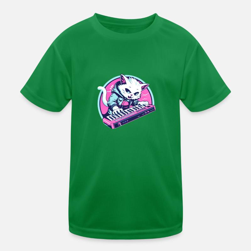 Synth Cat Flashy T-shirt sport Enfant