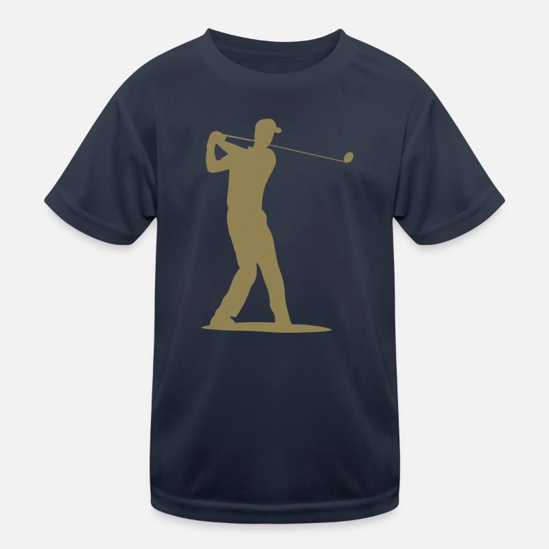Golfer Silhouette - Tee Golf Kids Functional T-Shirt