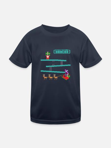 Santa Kong - Kids Functional T-Shirt - navy - Front