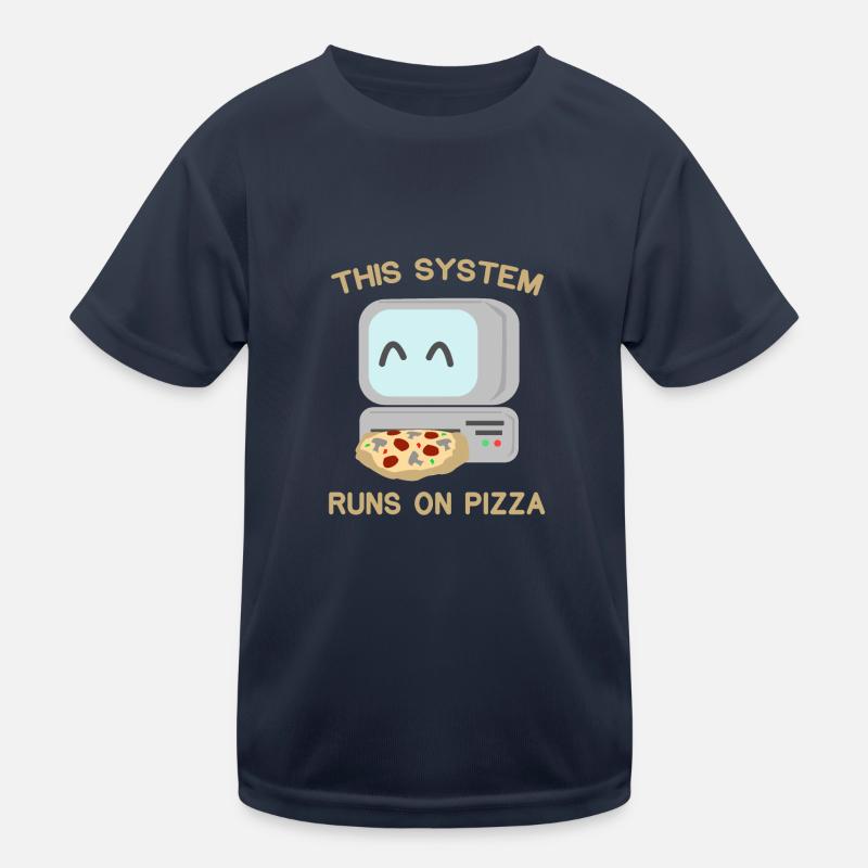 Computer Pizza Kinder Funktions-T-Shirt