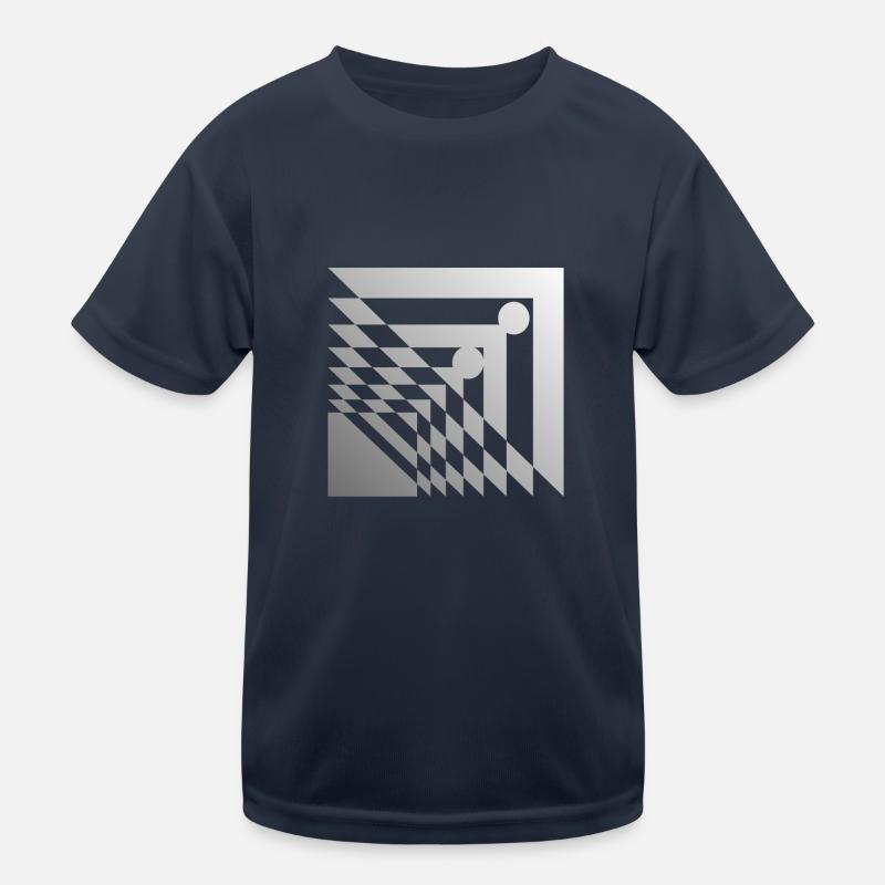 geometric pattern - Kids Functional T-Shirt - navy