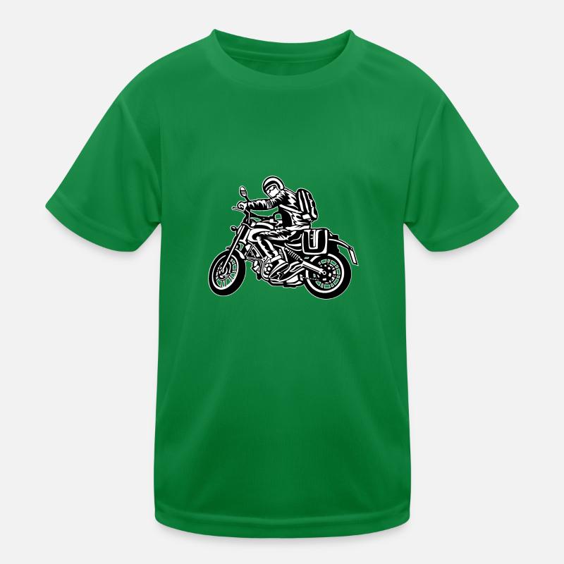 Motorcycle Touring / Motorcycle 01_schwarz white Kids Functional T-Shirt