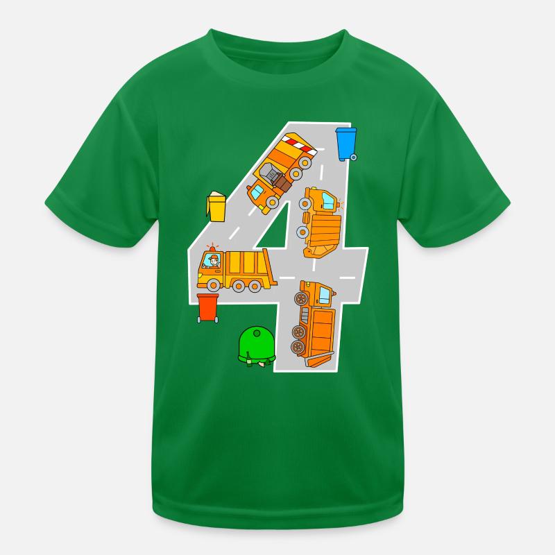 Ramassage des ordures-ménagères 4e anniversaire T-shirt sport Enfant