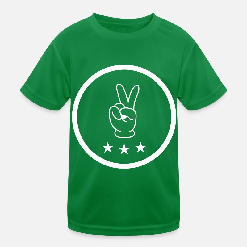 Peace Hand Comic Kinder Funktions-T-Shirt