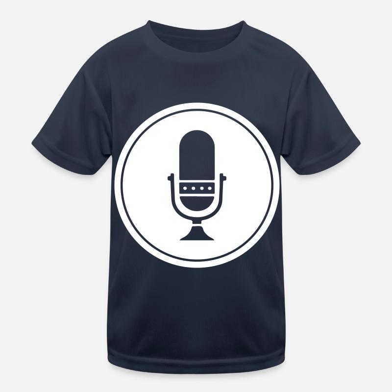 Podcast Microphone Icon Kids Functional T-Shirt