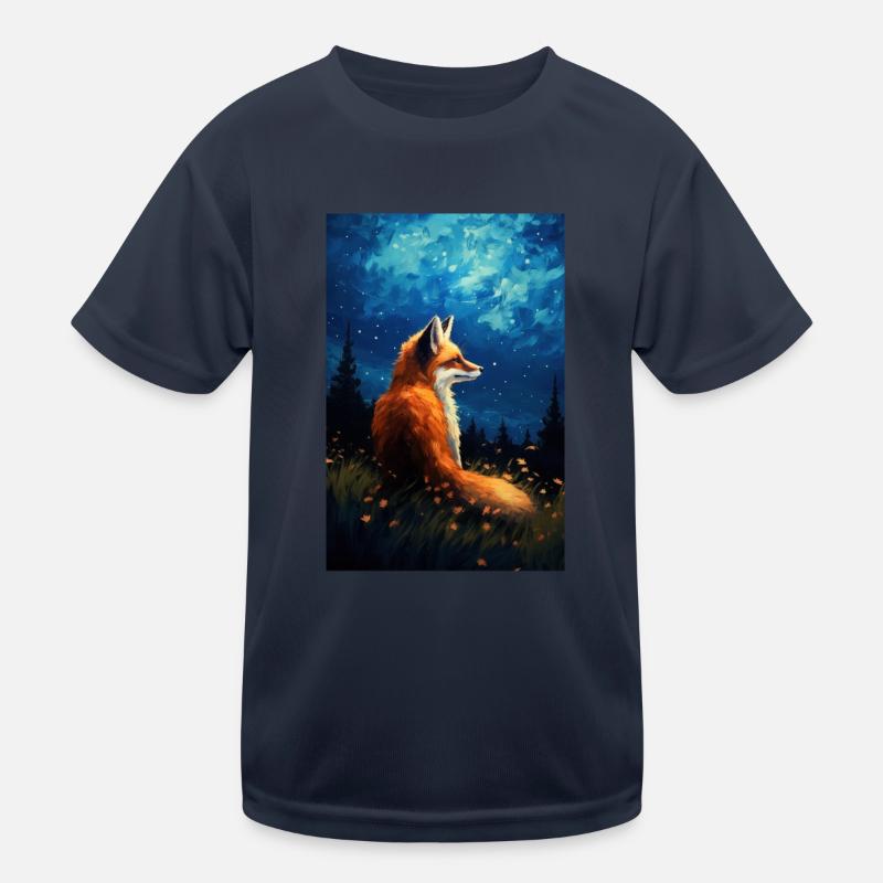 Fuchs - Kinder Funktions-T-Shirt - Navy