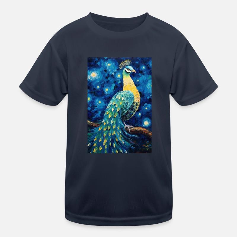 Pfau Kinder Funktions-T-Shirt