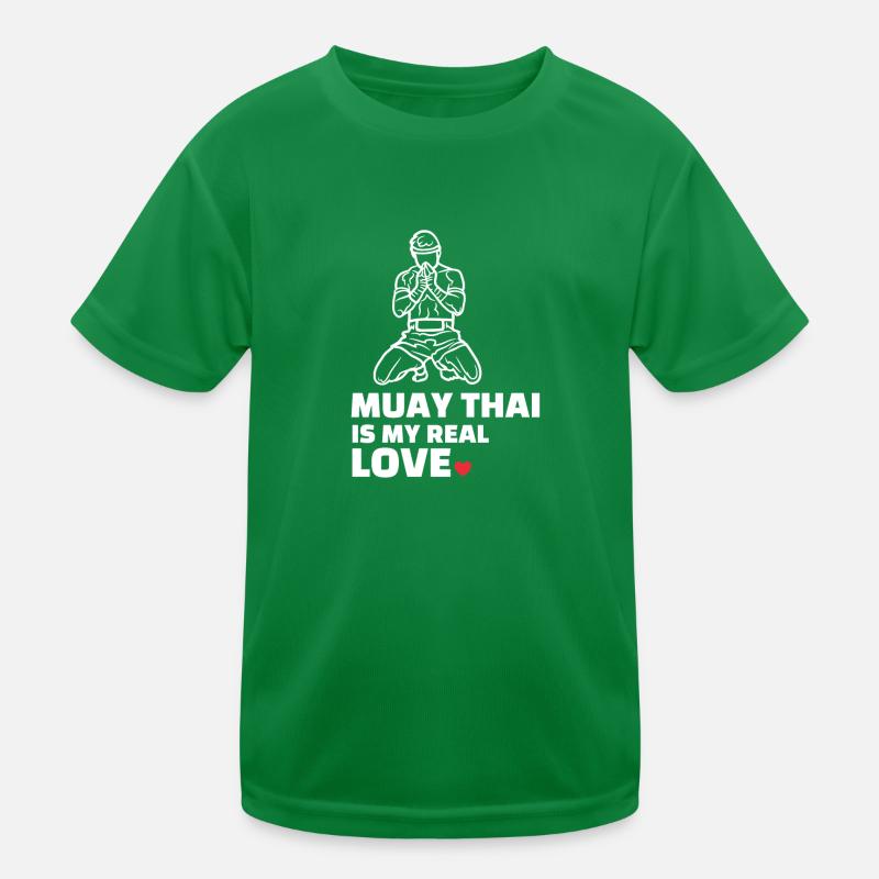 Ich Liebe Muay Thai Kinder Funktions-T-Shirt