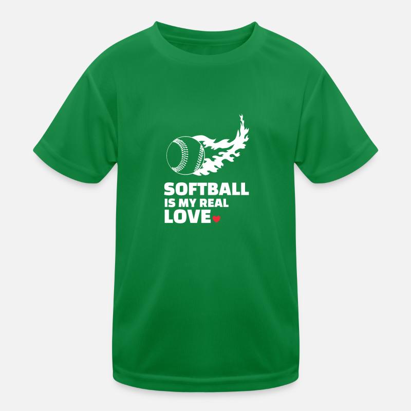 I love softball Kids Functional T-Shirt
