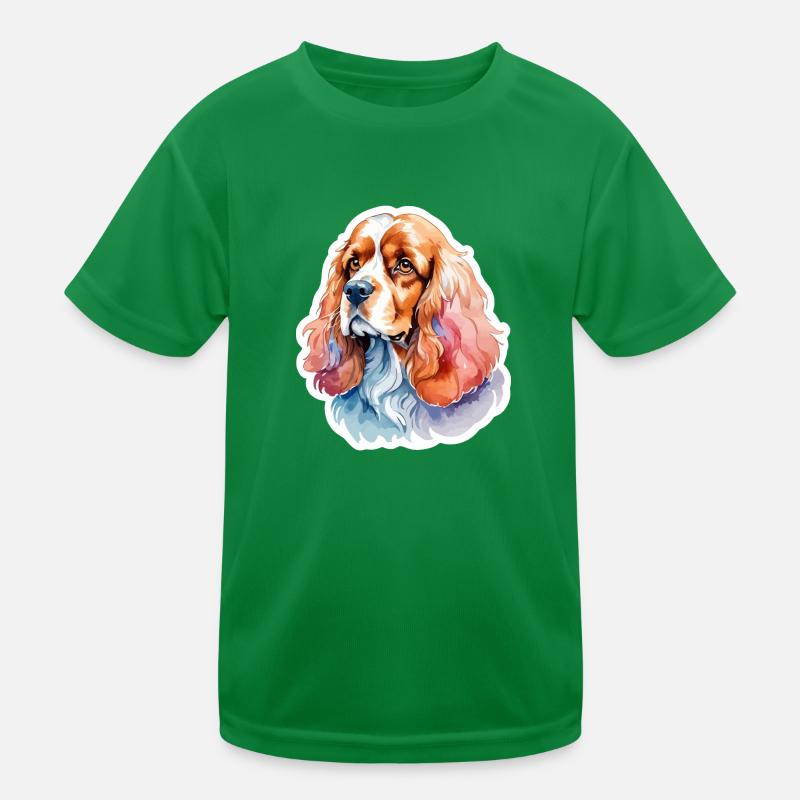 American Cocker Spaniel Wasserfarben Kinder Funktions-T-Shirt