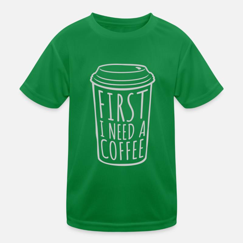 Fist I need Coffee Kids Functional T-Shirt
