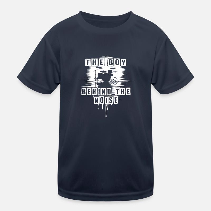 Drummer Boy Schlagzeuger Drumset Silhouette T-shirt sport Enfant
