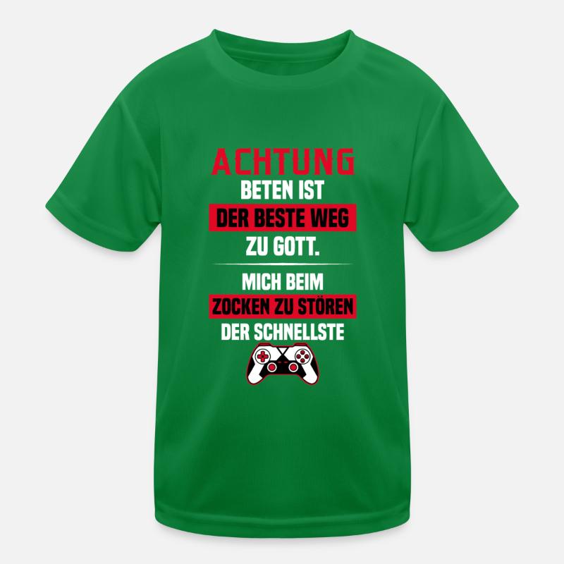 Controller Videospiel Zocken Gamer Computerspiel Kinder Funktions-T-Shirt
