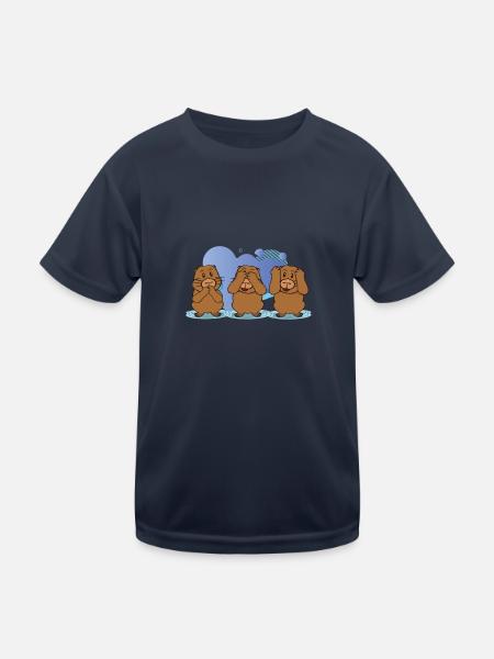 capybara wasserschweine - Kinder Funktions-T-Shirt - Navy