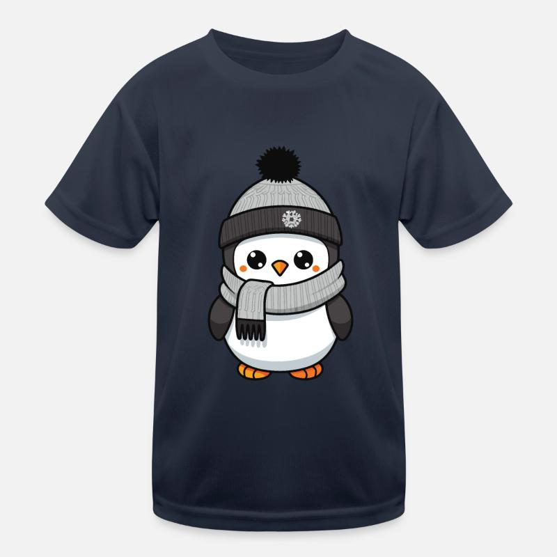 Bande dessinée d’hiver pingouin T-shirt sport Enfant