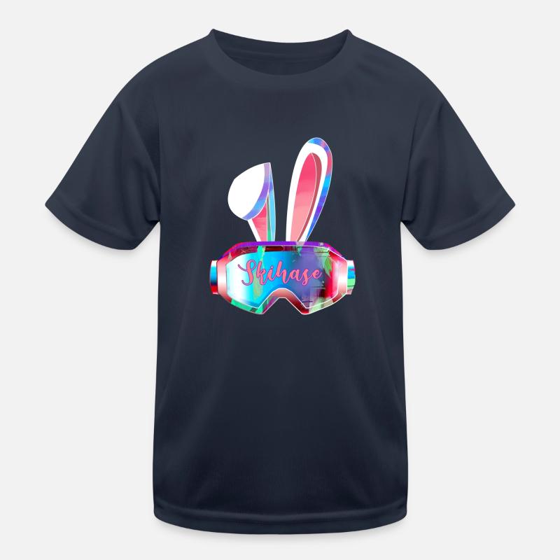 Ski ,pink,skiing,ski,rabbit,rabbit with goggles Kids Functional T-Shirt