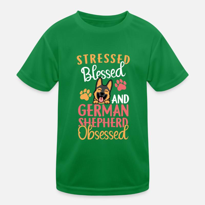 Blessed German Shepherd Obsessed Kids Functional T-Shirt