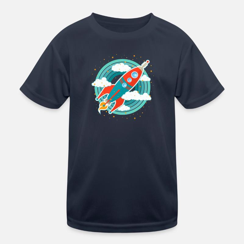 Fusée rétro (cercles) T-shirt sport Enfant