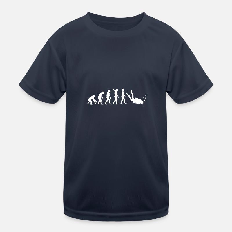 Evolution Tauchen Kinder Funktions-T-Shirt