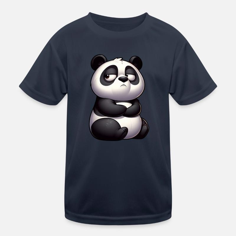 Panda Bulle Stier Lustiger Cartoon Comic Kinder Funktions-T-Shirt