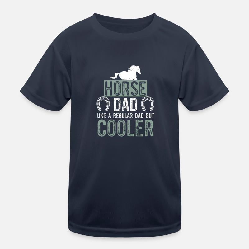 pferde dad papa Kinder Funktions-T-Shirt