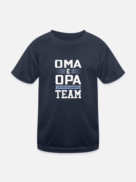 oma und opa team - Kinder Funktions-T-Shirt - Navy