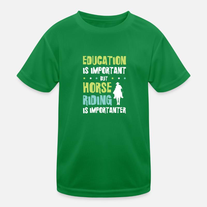 Pferde Bildung spruch Kinder Funktions-T-Shirt