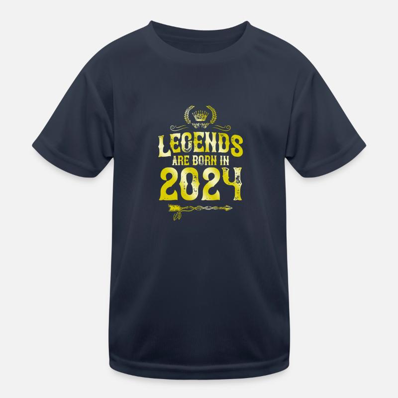 2024 legends born in Kinder Funktions-T-Shirt