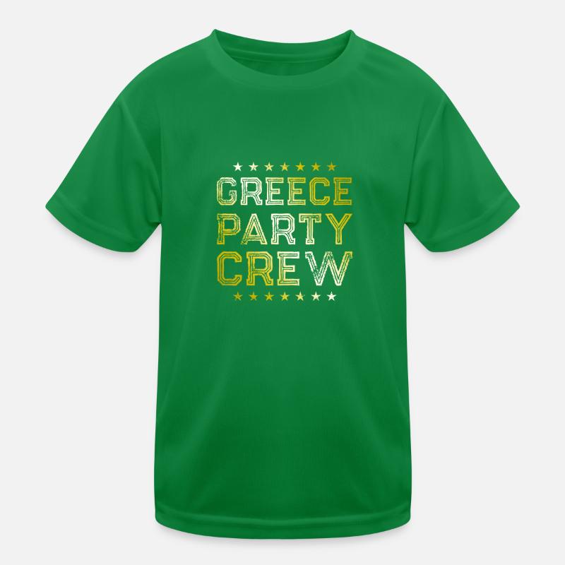 Greece Party Crew Kids Functional T-Shirt