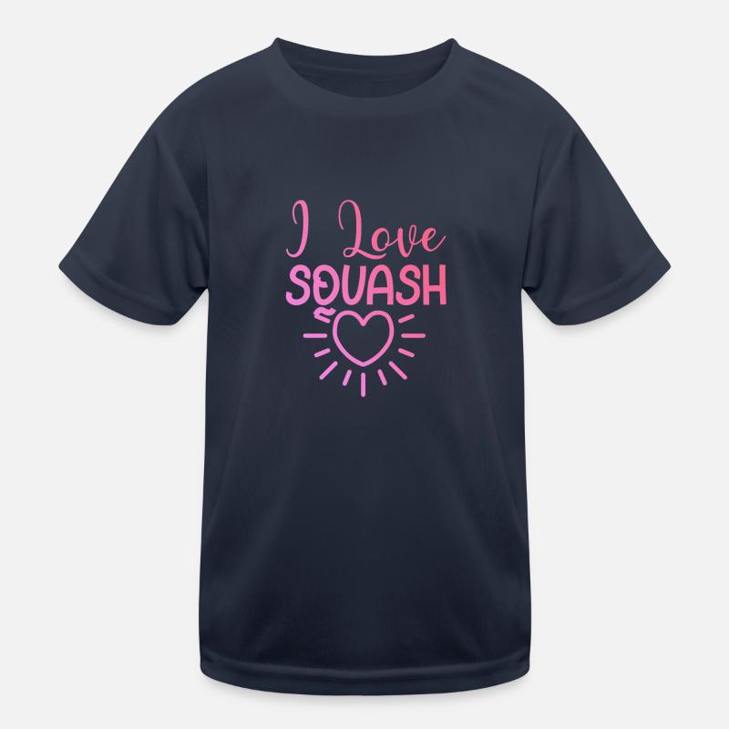 Ich liebe Squash Kinder Funktions-T-Shirt