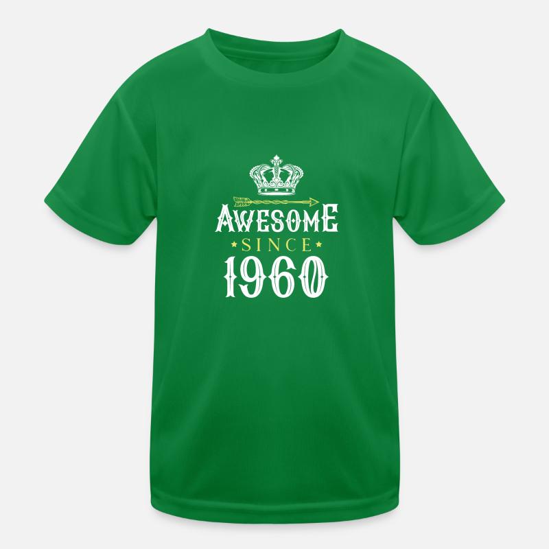 1960 awesome since Kinder Funktions-T-Shirt
